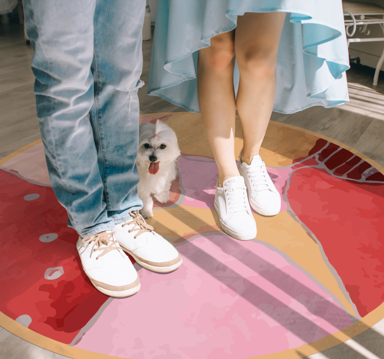 Tapete vinílico hall de entrada motivos florais vibrantes - TenStickers