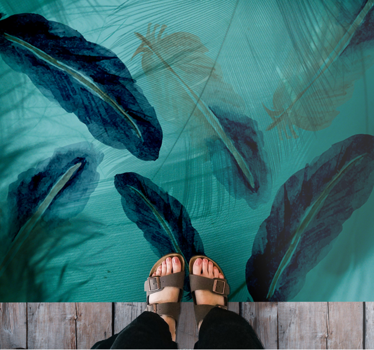 Tapete vinílico natureza oásis tropical frondoso - TenStickers