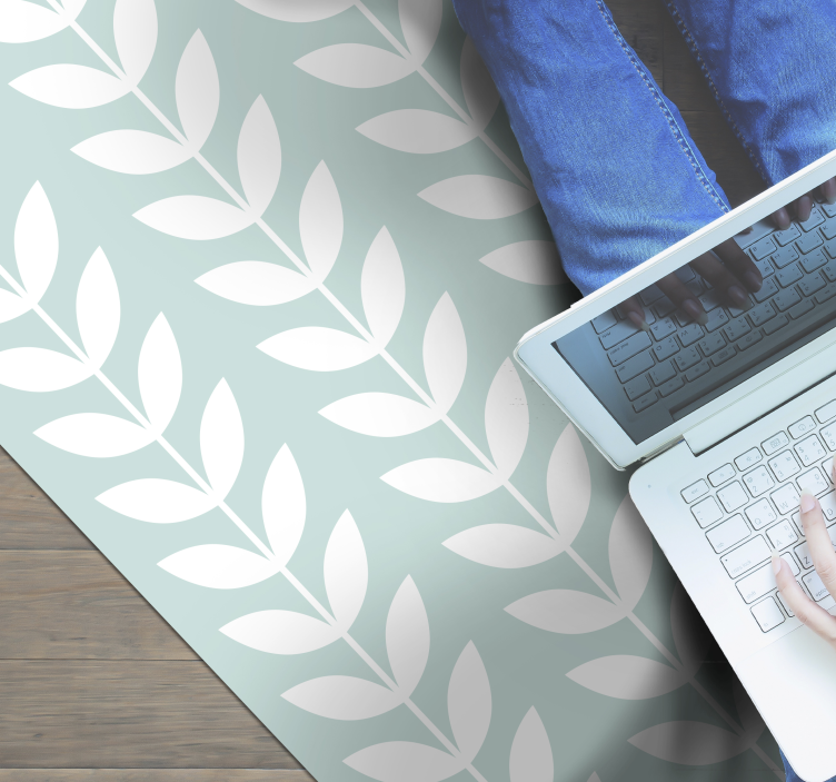 Tapete vinílico natureza padrão verde frondoso - TenStickers