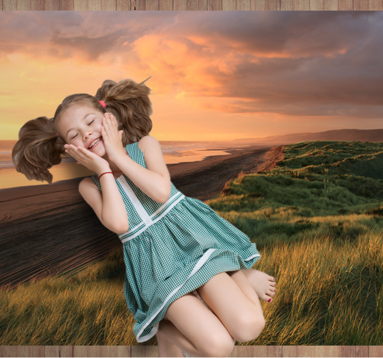 Tapete vinílico natureza paisagem de praia ao pôr do sol - TenStickers