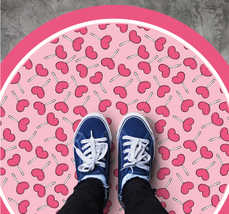 Tapete vinílico bebé círculo de delícia de cereja - TenStickers