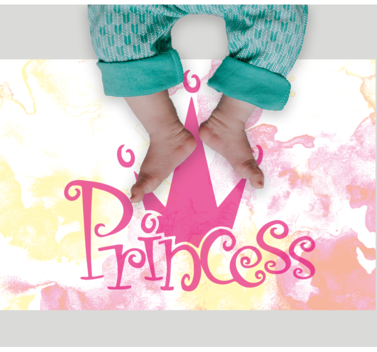 Tapete vinílico para bebés tema de coroa de princesa - TenStickers