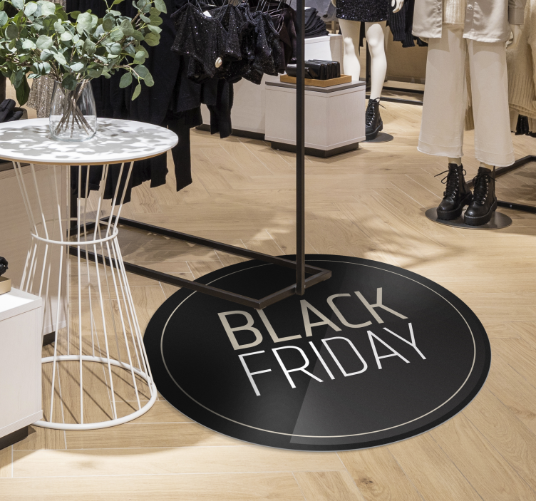 Tapete vinílico formato redondo "Black Friday" é o nome dado ao d - TenStickers