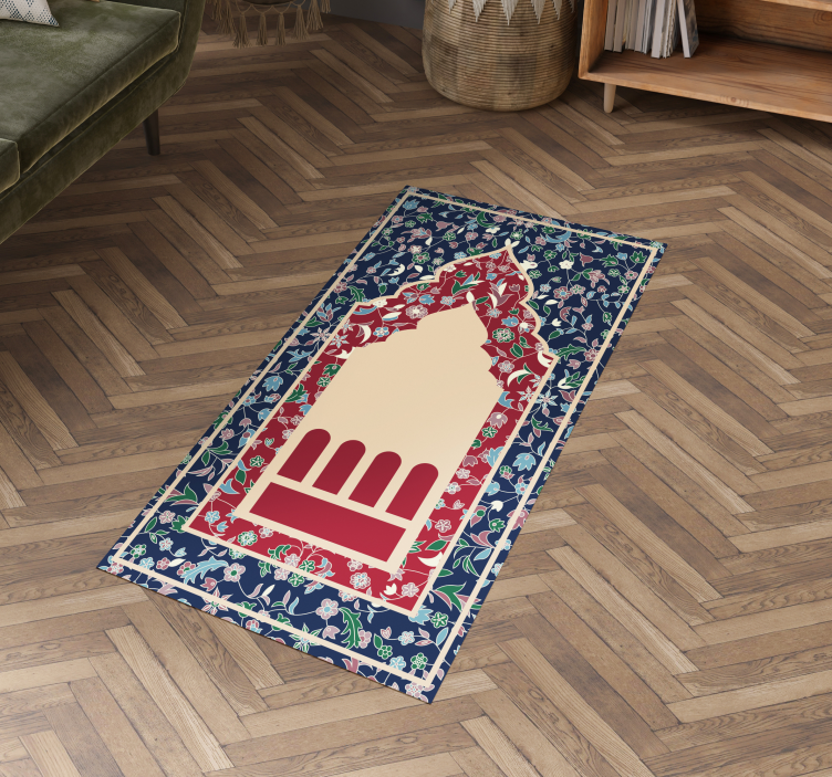 Tapete vinílico formato retangular chiqueiro persa com padrão de  - TenStickers