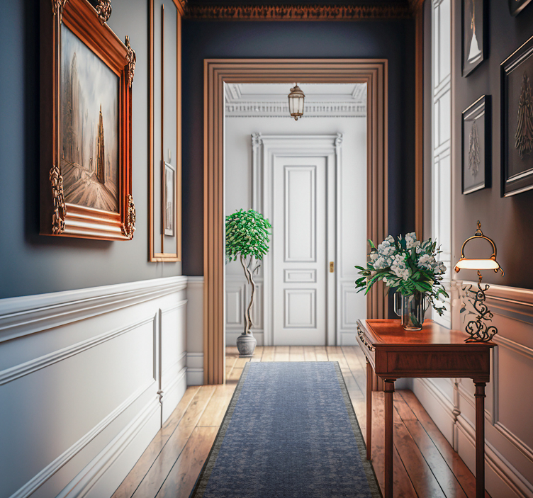 Tapete vinílico vintage Padrão vintage azul - TenStickers