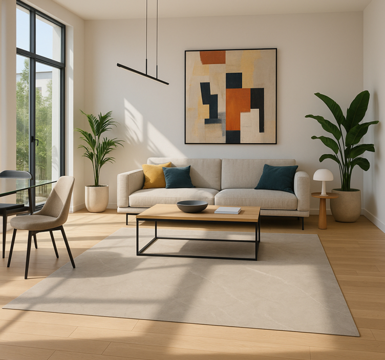 Tapete vinílico sala de estar ladrilho de cimento comum - TenStickers