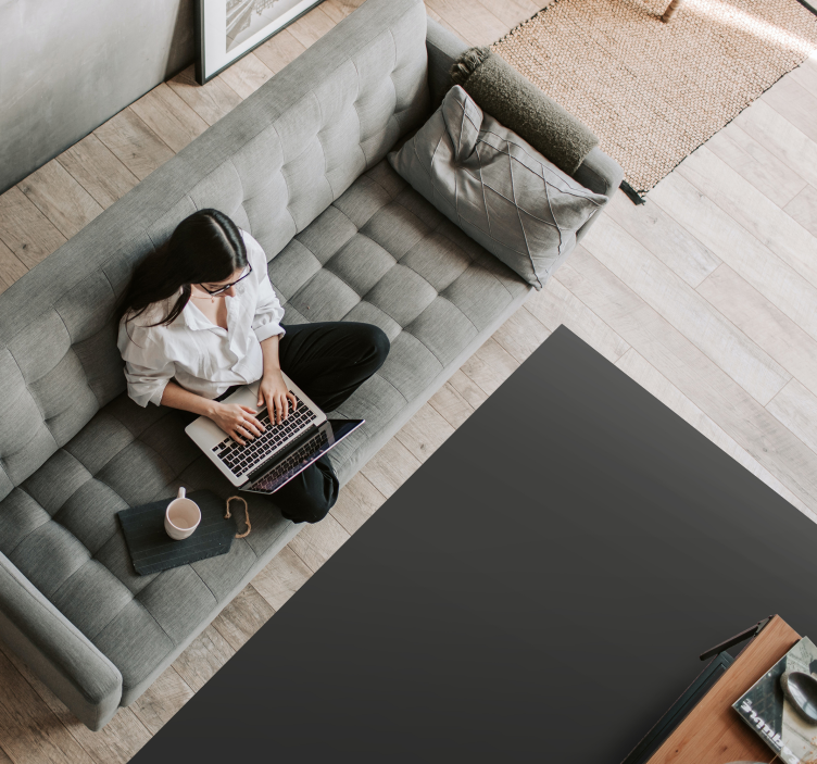 Tapete vinílico sala de estar preto - TenStickers