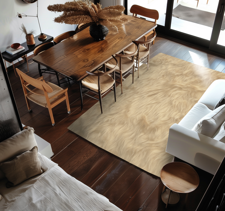 Tapete vinílico para sala de jantar design de efeito de lã - TenStickers