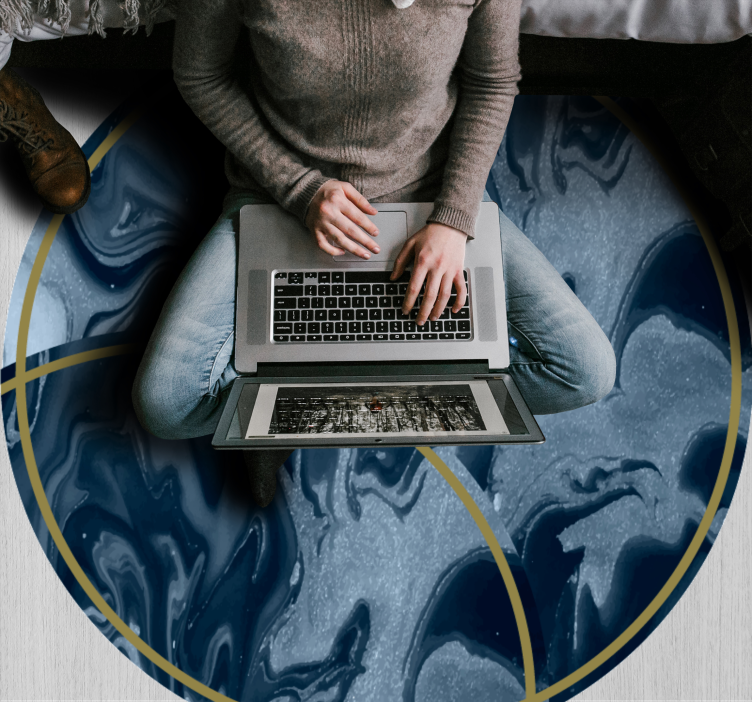 Tapete vinil texturas abstract Marbled Circular Design - TenStickers