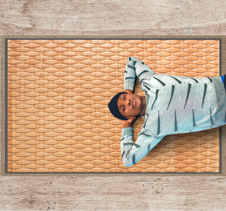 Tapete vinílico corredor cestaria trançada - TenStickers