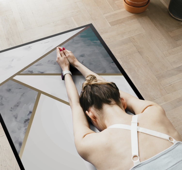 Tapete vinílico texturas detalhes geométricos em mármore - TenStickers