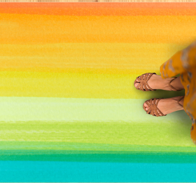 Tapete vinílico sala de estar linhas de gradiente vibrantes - TenStickers