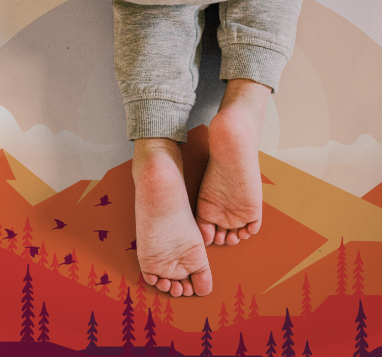 Tapete vinílico texturas paisagem montanhosa - TenStickers