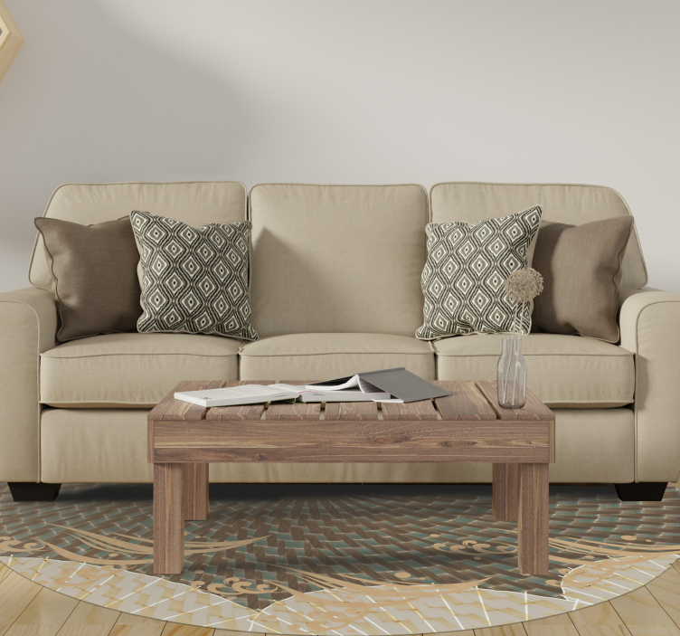 Tapete vinílico sala de estar estilo texturizado japandi - TenStickers