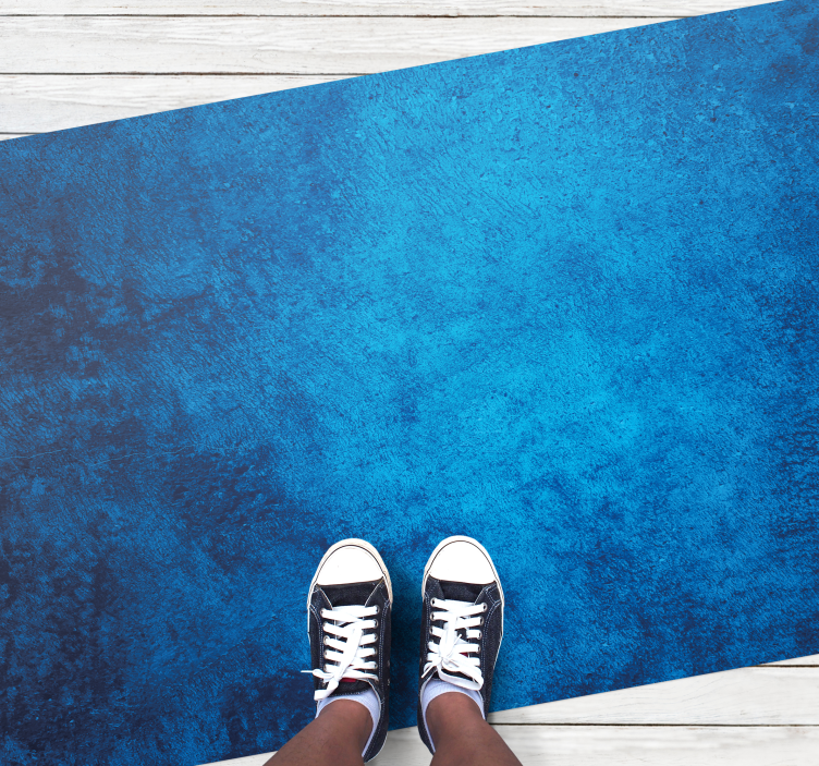 Tapete de vinil moderno azul profundo abstrato - TenStickers