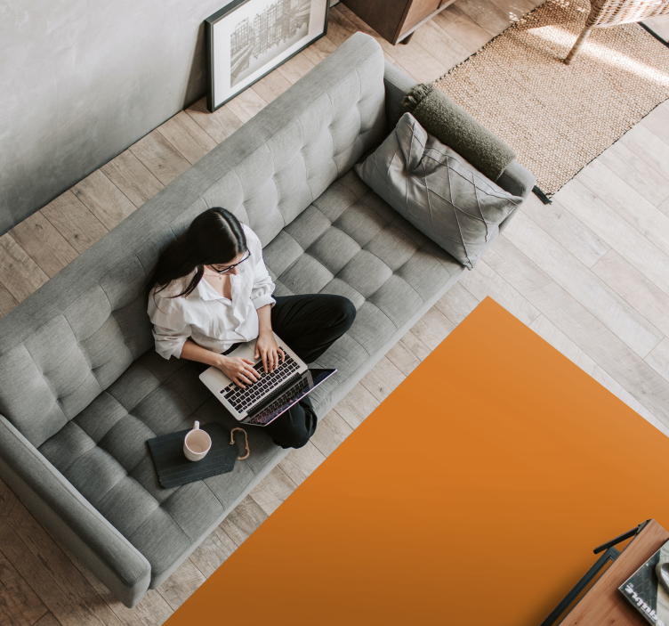 Tapete moderno retângulo laranja - TenStickers