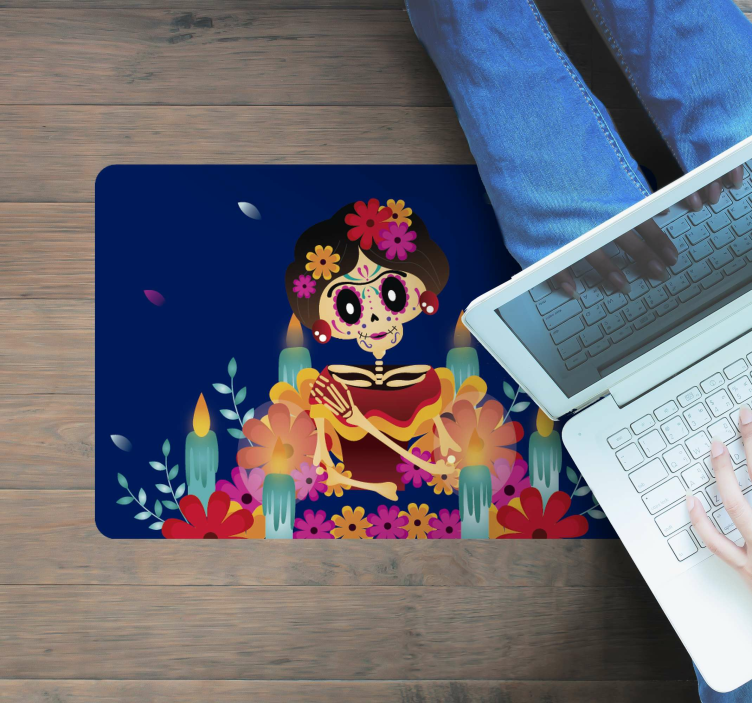 Tapetes femininos de halloween estilo mexicano - TenStickers