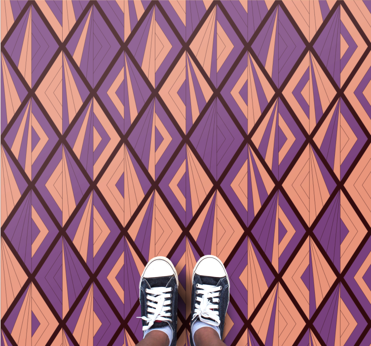 Tapetes geométricos de diamante roxo estilo africano - TenStickers