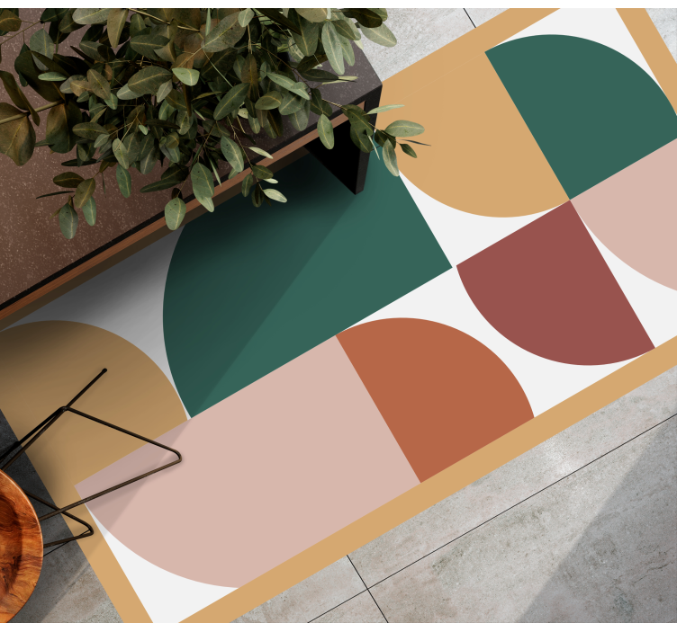 Tapete geométrico de arte padrão abstrato - TenStickers