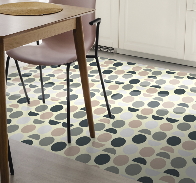 Tapetes geométricos com cercles nórdicos - TenStickers