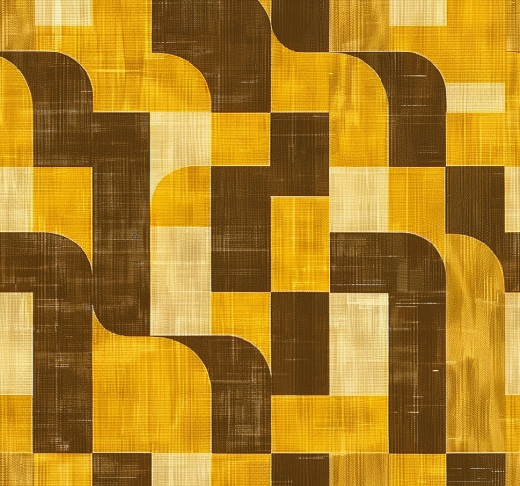 Tapete vinílico amarelo estilo art déco - TenStickers