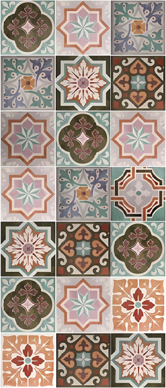 Tapete vinílico cozinha piastrelina siciliana - TenStickers