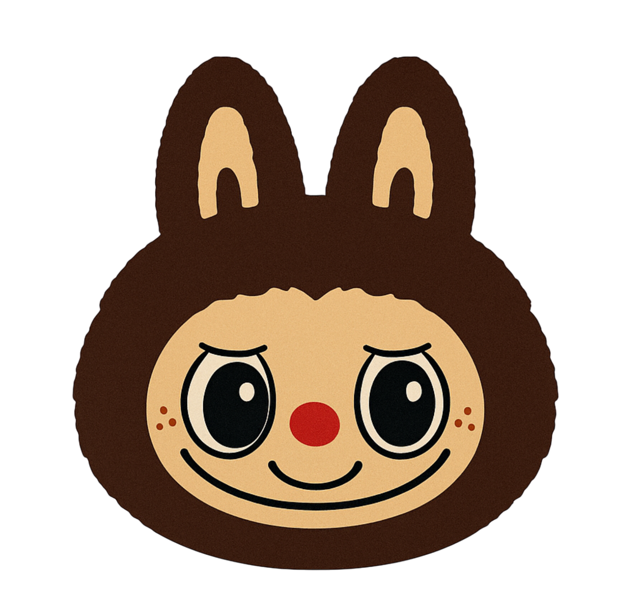 Tapete vinílico criança design de labubu marrom - TenStickers