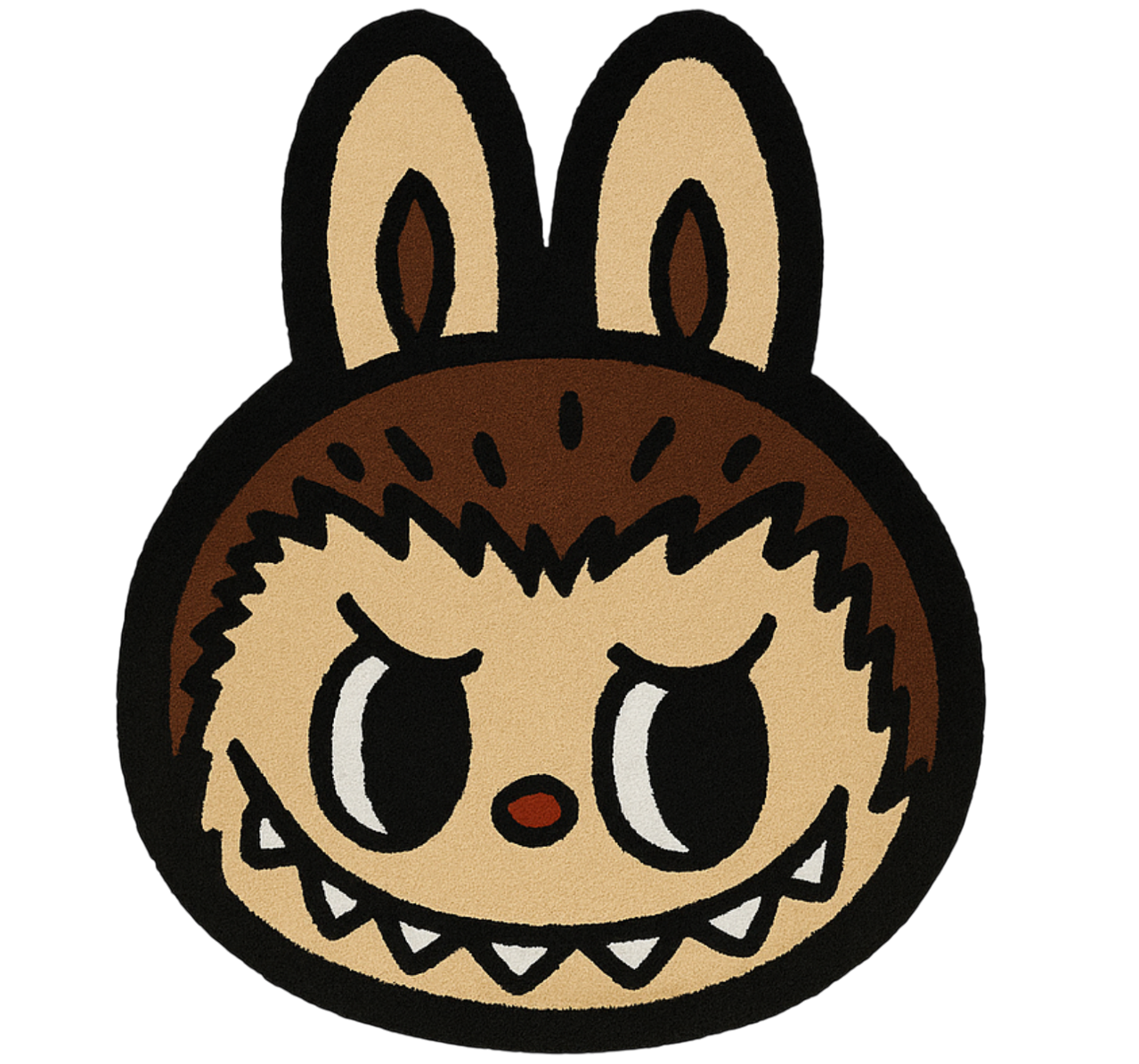 Tapete vinílico criança labubu marrom clássico - TenStickers