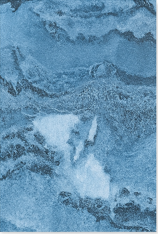 Tapete de vinil mármore textura azul profunda - TenStickers