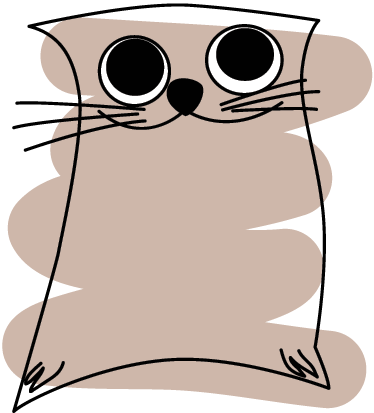 Tapete vinílico de animais gato pintado marrom - TenStickers