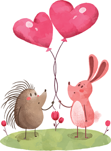 Tapete vinílico de animais companheiros adoráveis - TenStickers