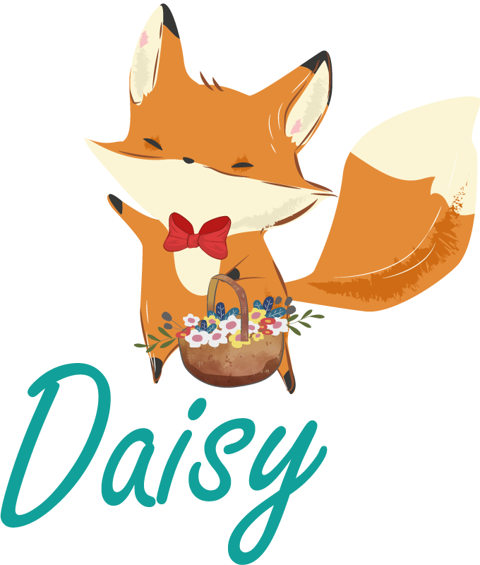 Tapete vinílico de animais personagem raposo brincalhão - TenStickers