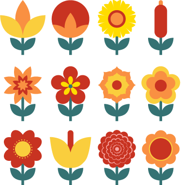 Tapete vinílico flores e plantas coleção flores de verão - TenStickers