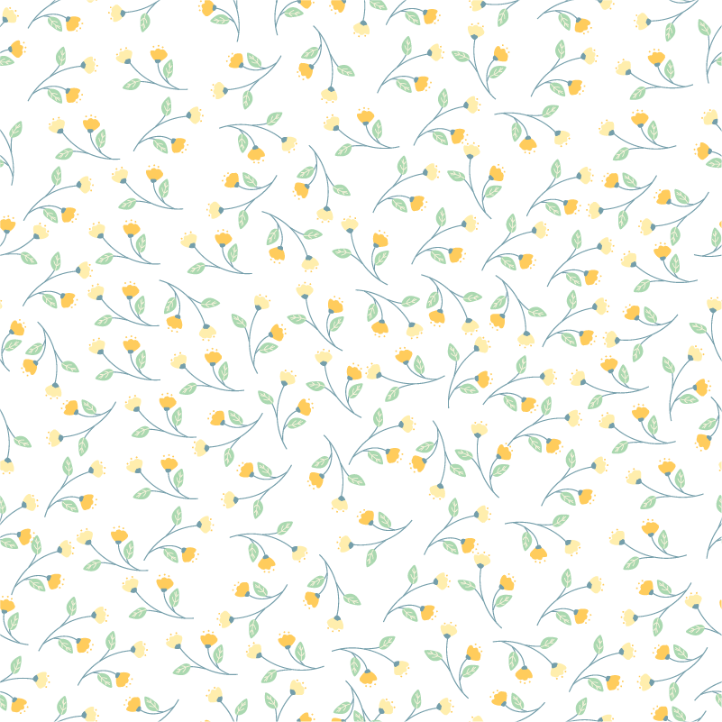 Tapete vinílico flores e plantas estilo primavera - TenStickers