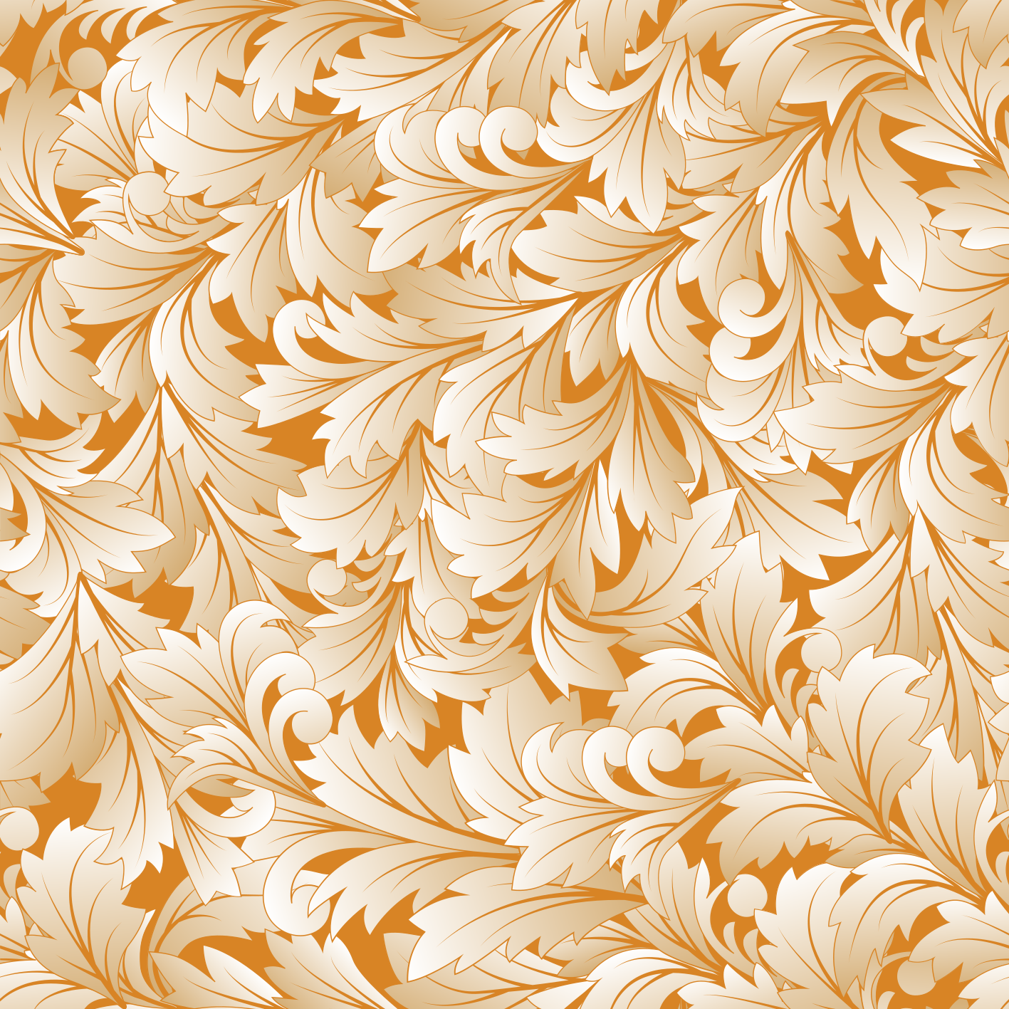 Tapete vinílico flores e plantas padrão floral elegante - TenStickers