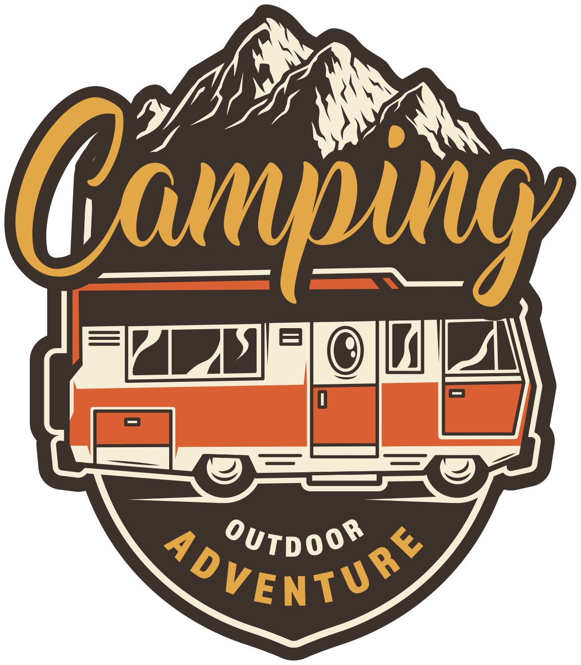 Tapete vinílico flores e plantas aventura de camping - TenStickers