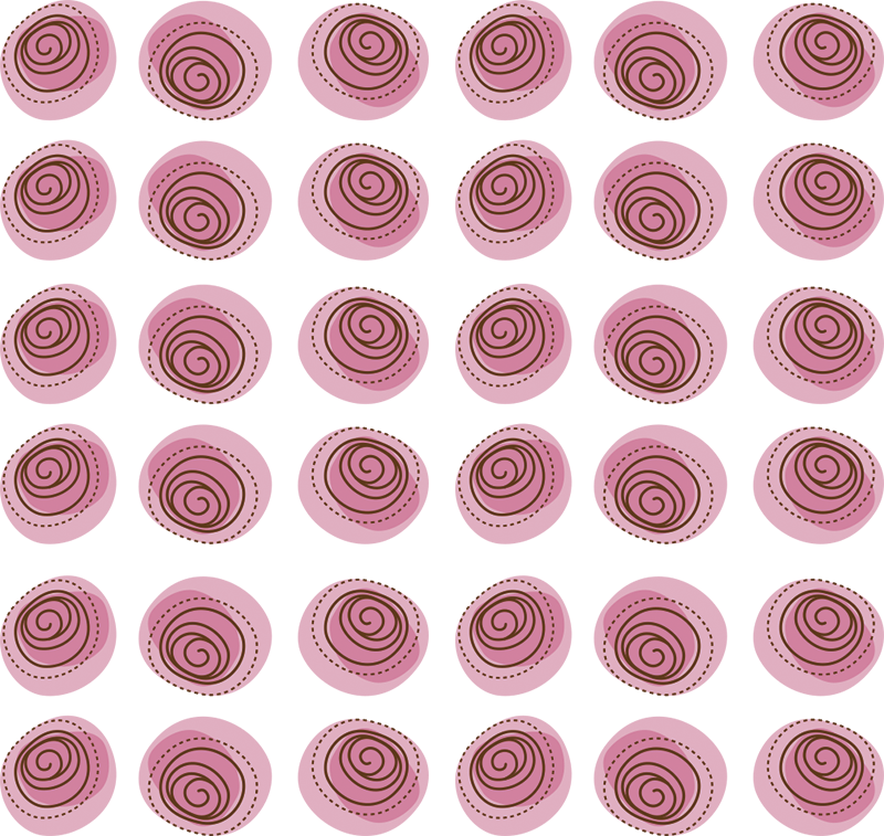 Tapete vinílico flores e plantas ornamento floral rosa - TenStickers