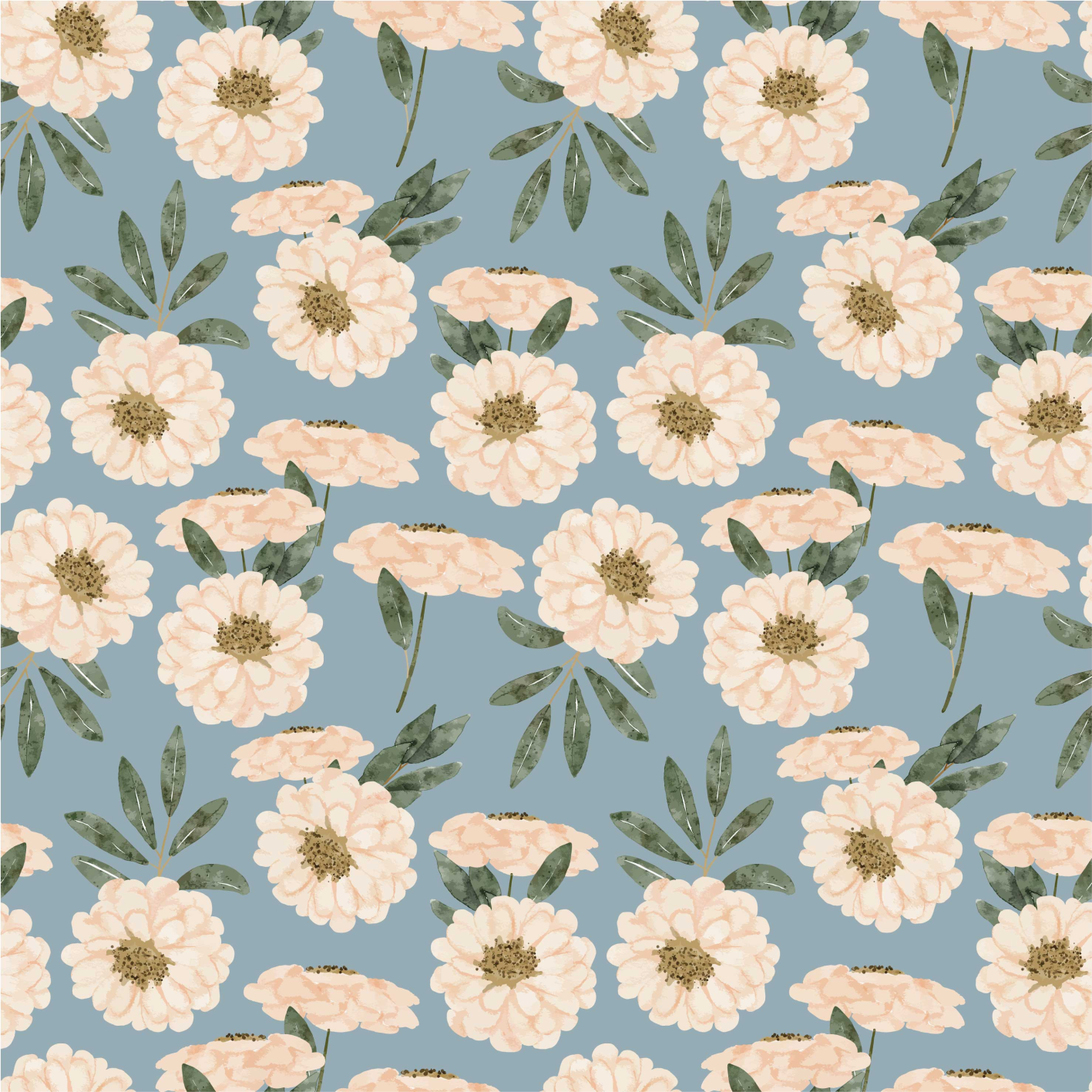 Tapete vinílico flores e plantas pintura exótica - TenStickers