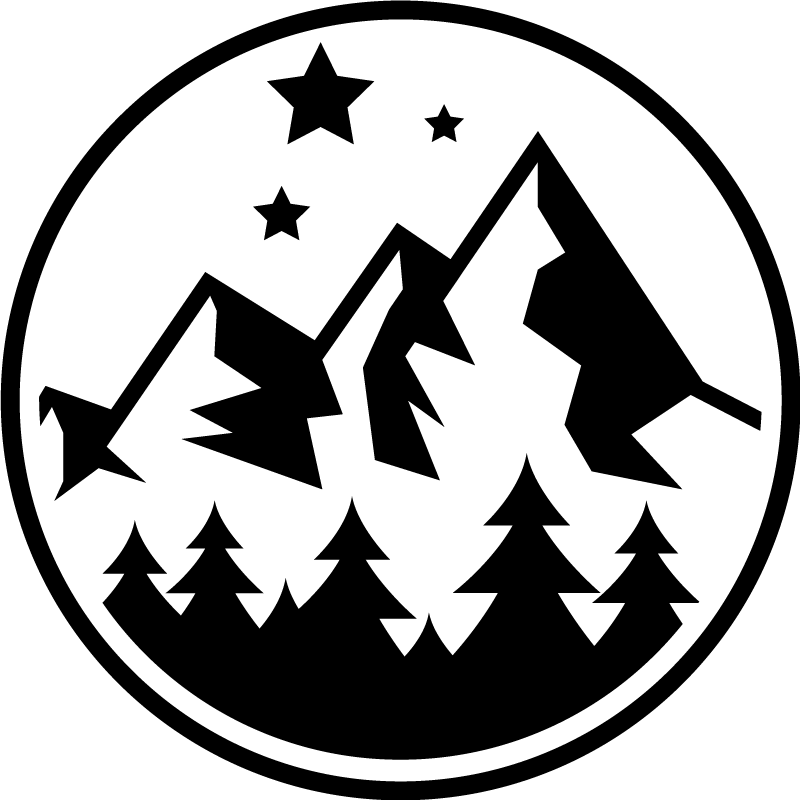 Tapete vinílico flores e plantas cena de floresta montanhosa - TenStickers