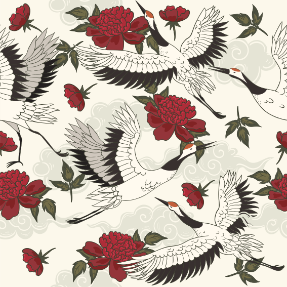 Tapete vinílico flores e plantas em tons terrosos suaves - TenStickers