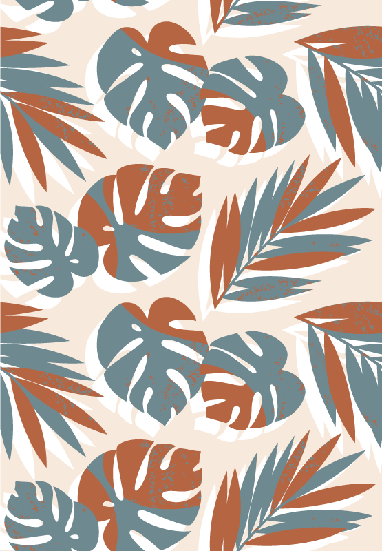 Tapete vinílico flores e plantas monstros verdes para vidro - TenStickers