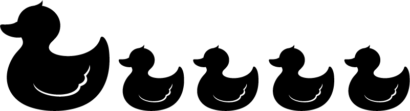 Tapete vinílico casa de banho pato de borracha - TenStickers