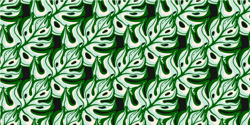 Tapete vinílico flores e plantas padrão floral vibrante - TenStickers