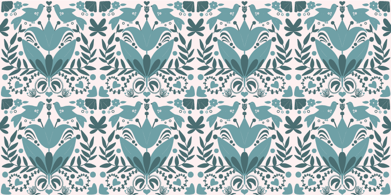 Tapete vinílico flores e plantas conceito floral - TenStickers