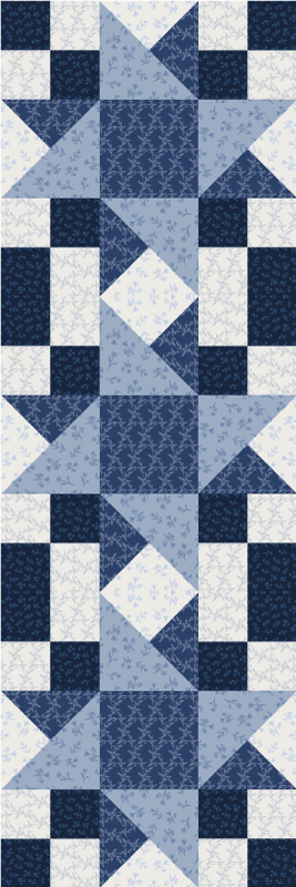 Tapete vinílico geométricas design triângulo estrela azul - TenStickers