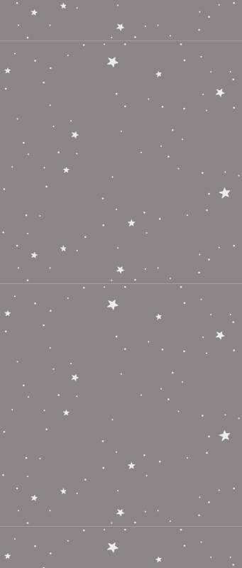 Tapete vinílico quarto estrelas brancas sobre fundo cinza - TenStickers