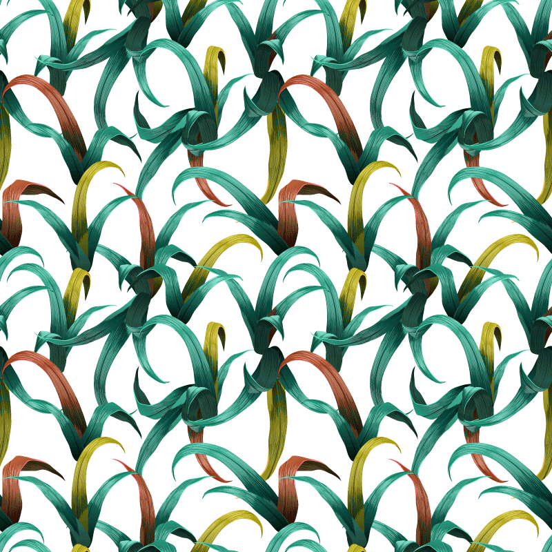 Tapete vinílico flores e plantas com design tropical - TenStickers