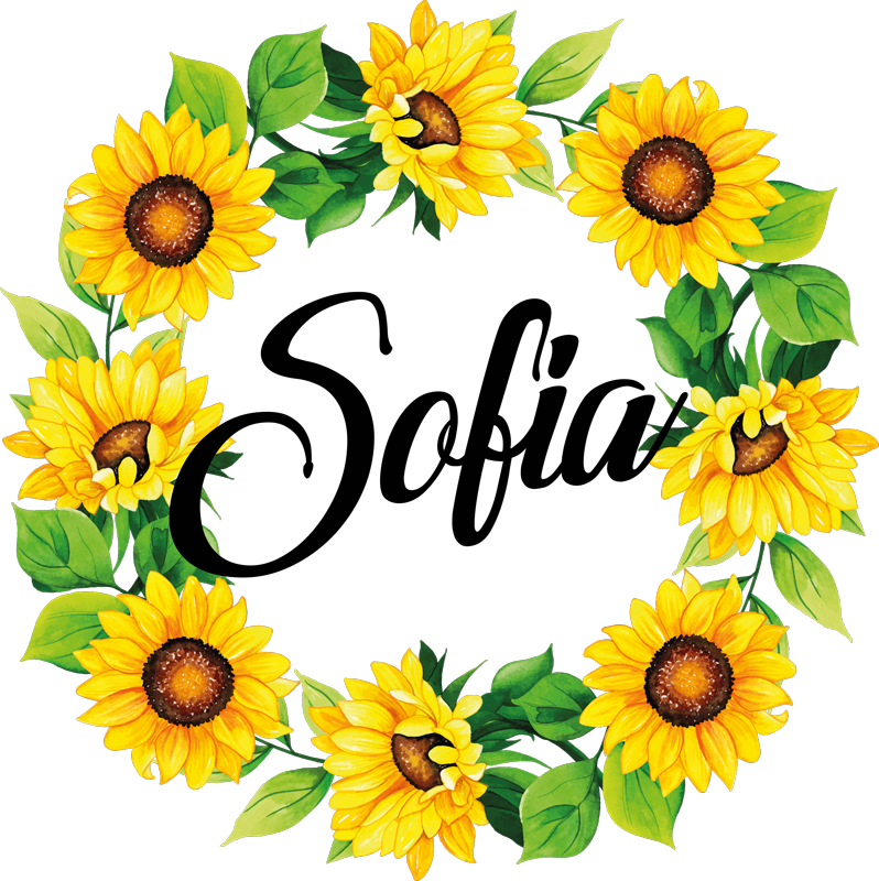 Tapete vinílico flores e plantas coroa de flores verão - TenStickers