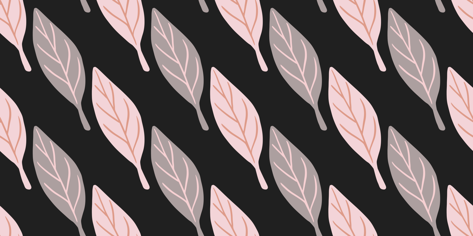 Tapete vinílico flores e plantas padrão de folhas estiloso - TenStickers