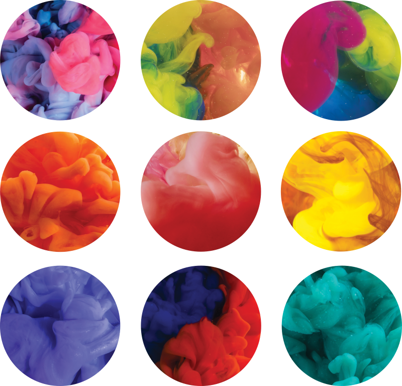 Tapete vinílico geométricas e adesivos coloridos - TenStickers